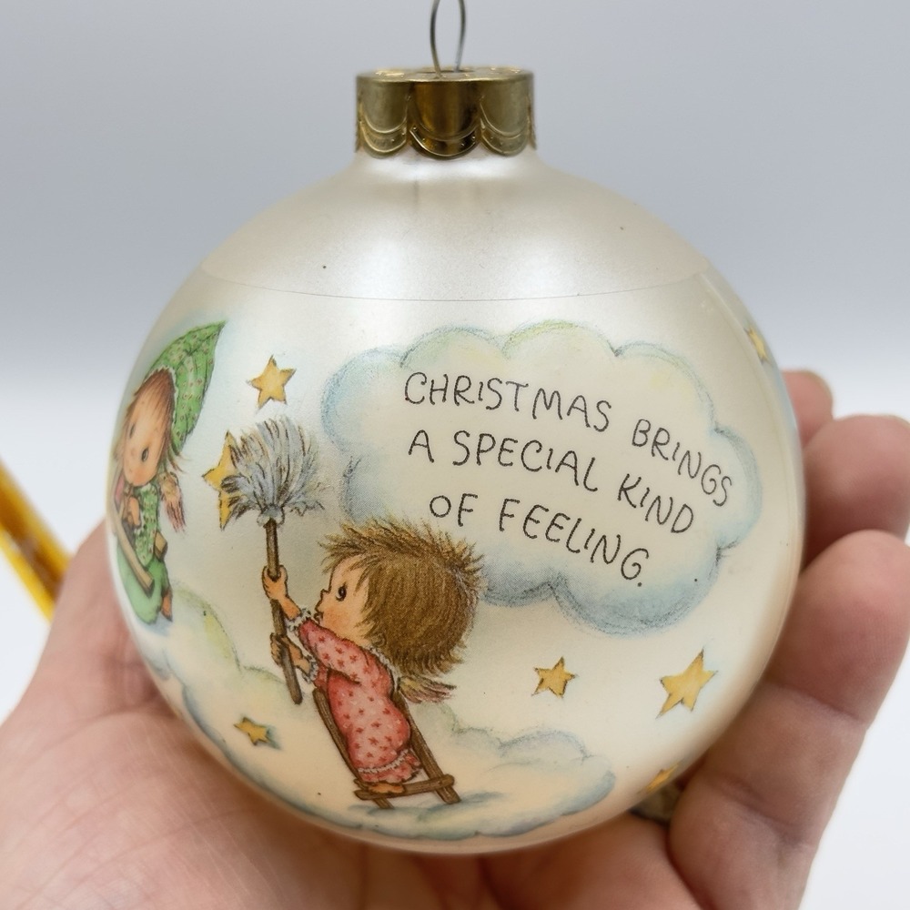 Vintage Hallmark 1985 Christmas Brings A Special Kind Bulb Ornament - No Box
